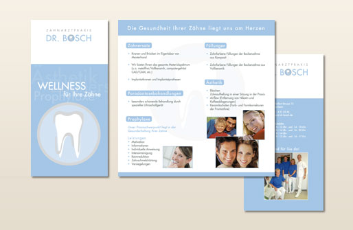 Werbemittel Zahnarztpraxis Dr. Bosch