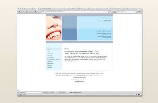 Internetpräsenz Busenbender Dental